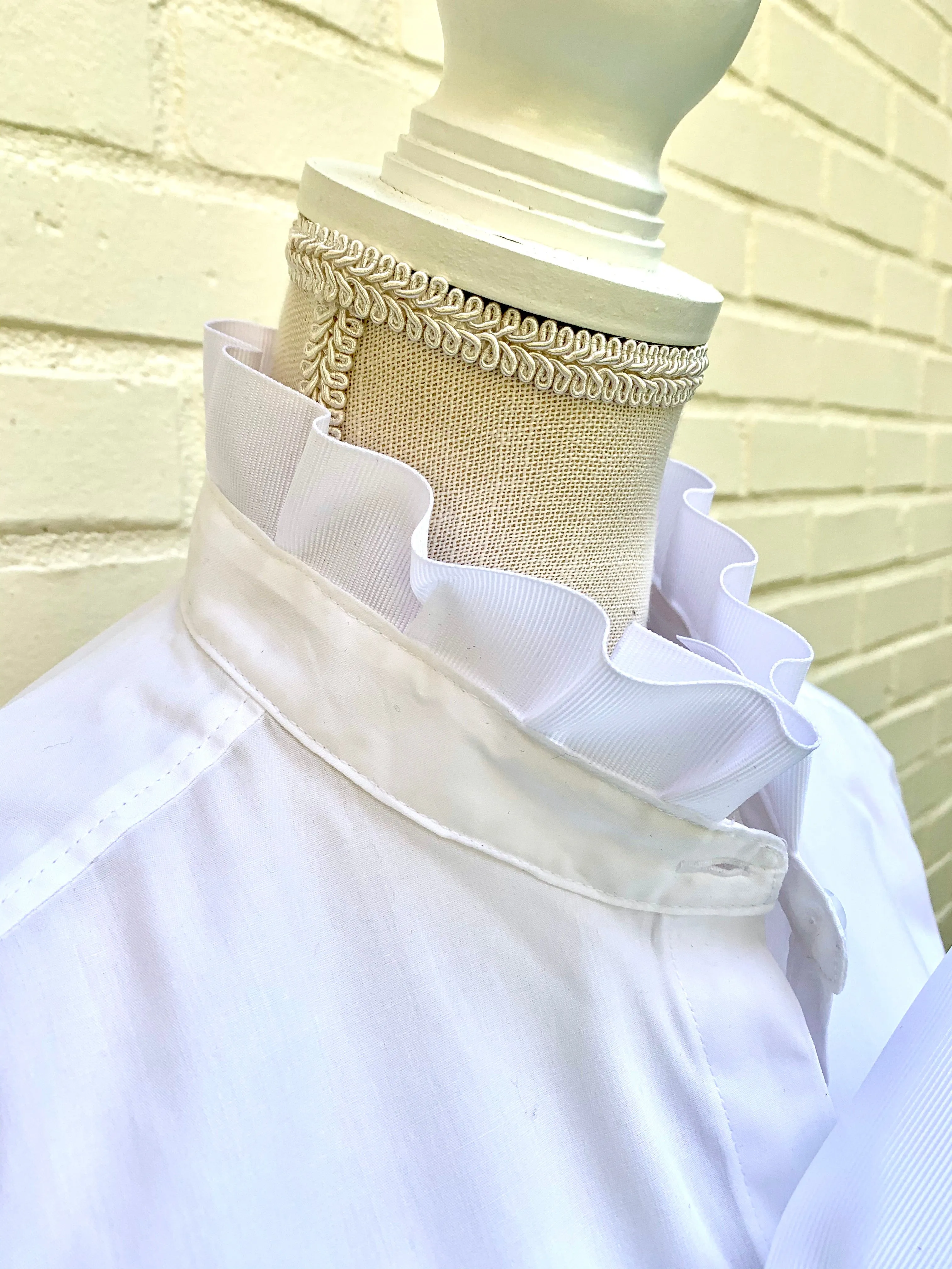 Betty White Long Sleeve Ribbon Trim Shirt (BW01)